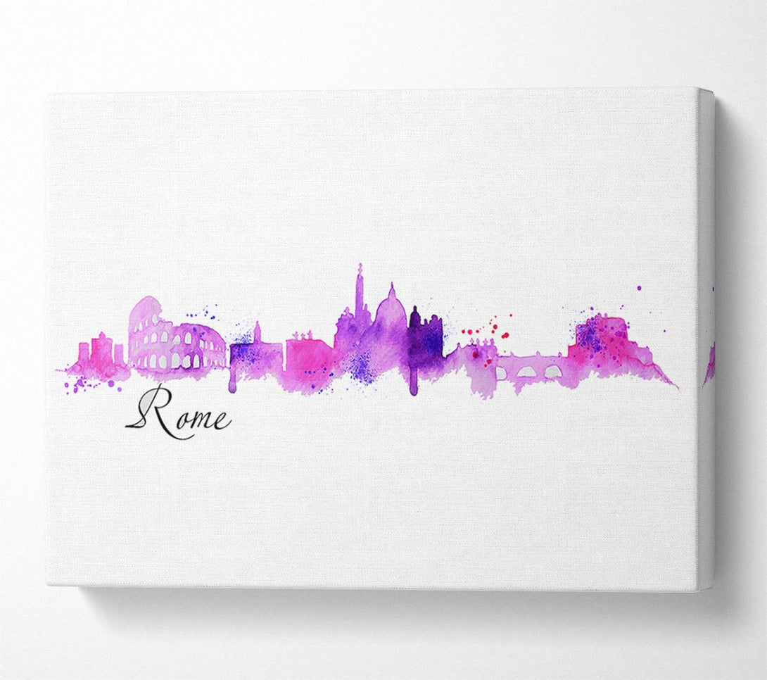  A Canvas Print of Pink Outline Canvas Art