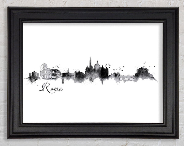 Black Outline Framed Print