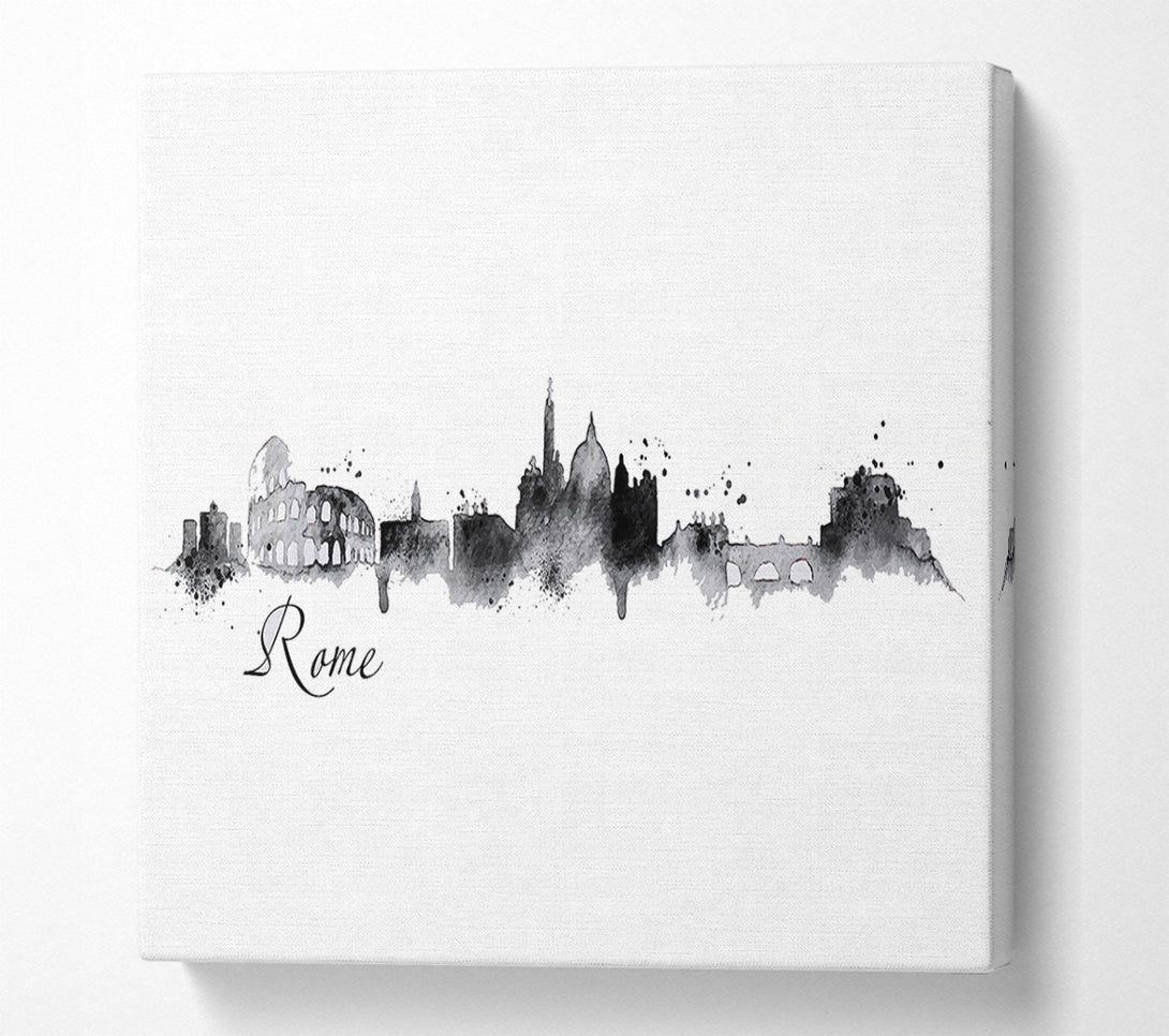  A Canvas Print of Black Outline Canvas Wall Art