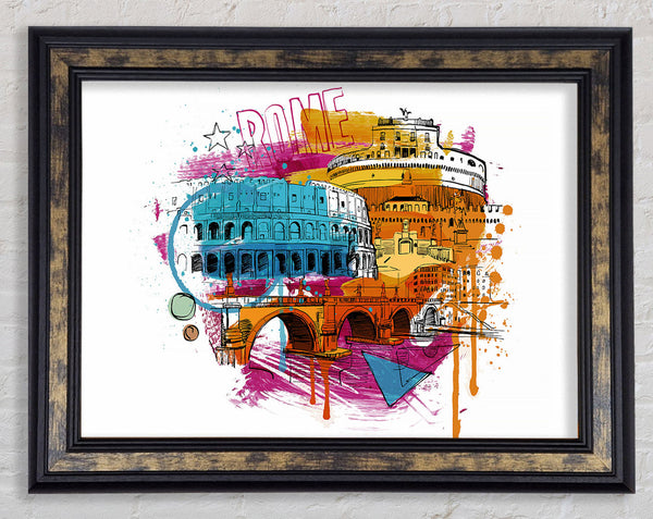 Rainbow City 1 Framed Print