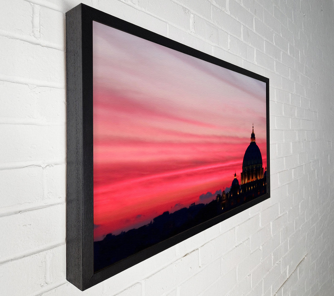  A Canvas Print of St Peters Basilica Pink Canvas Wall Art