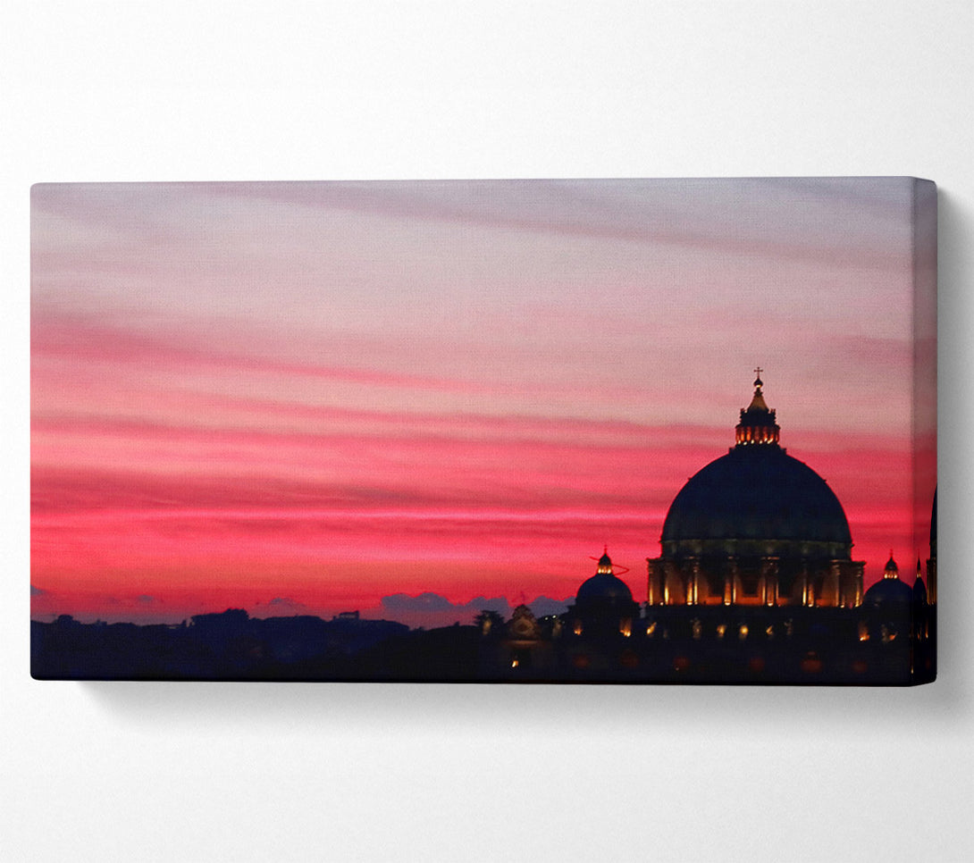  A Canvas Print of St Peters Basilica Pink Canvas Wall Art