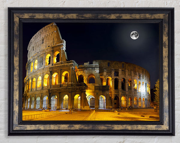 Colosseum Moonlit Night Framed Print