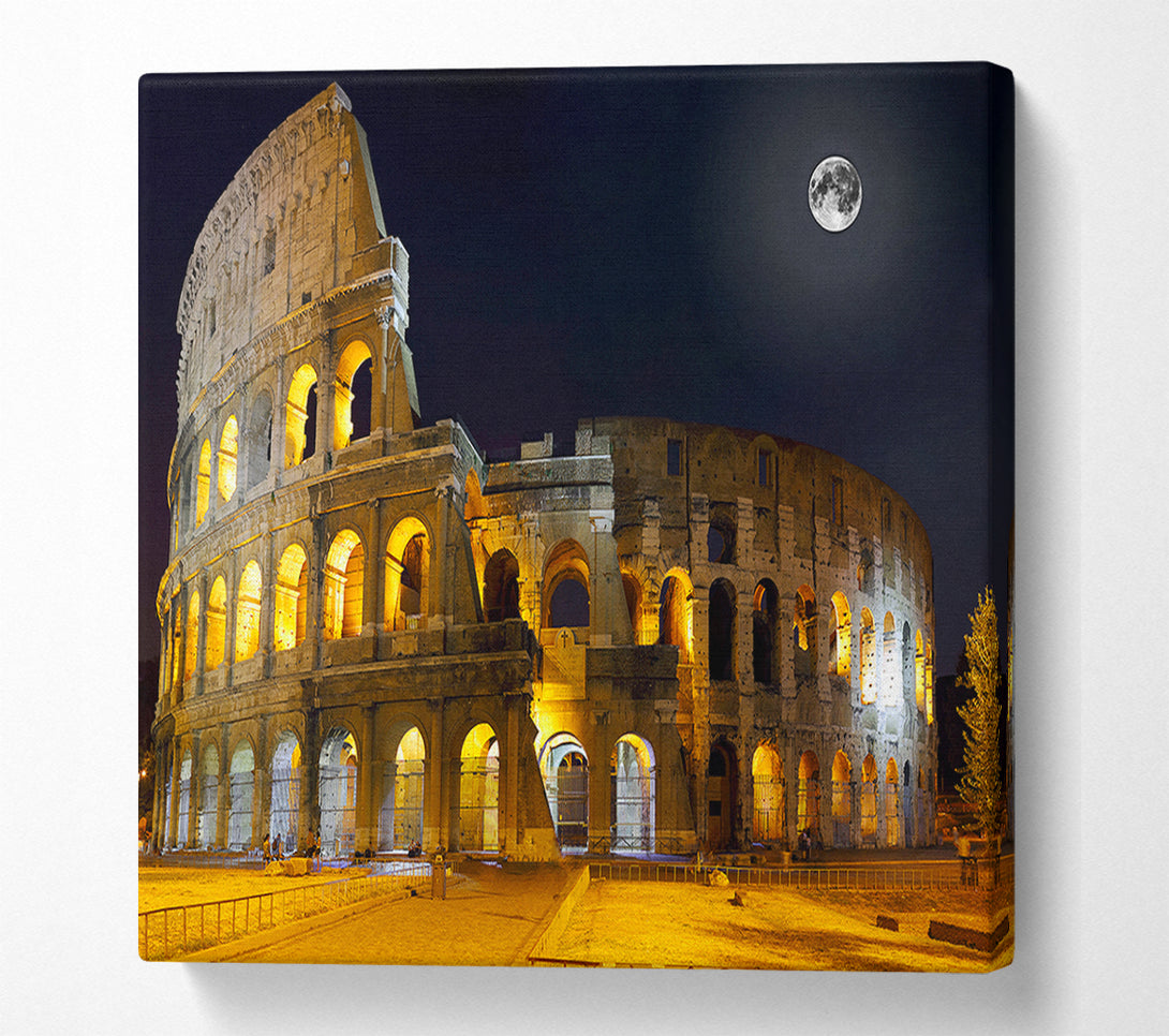  A Canvas Print of Colosseum Moonlit Night Canvas Print