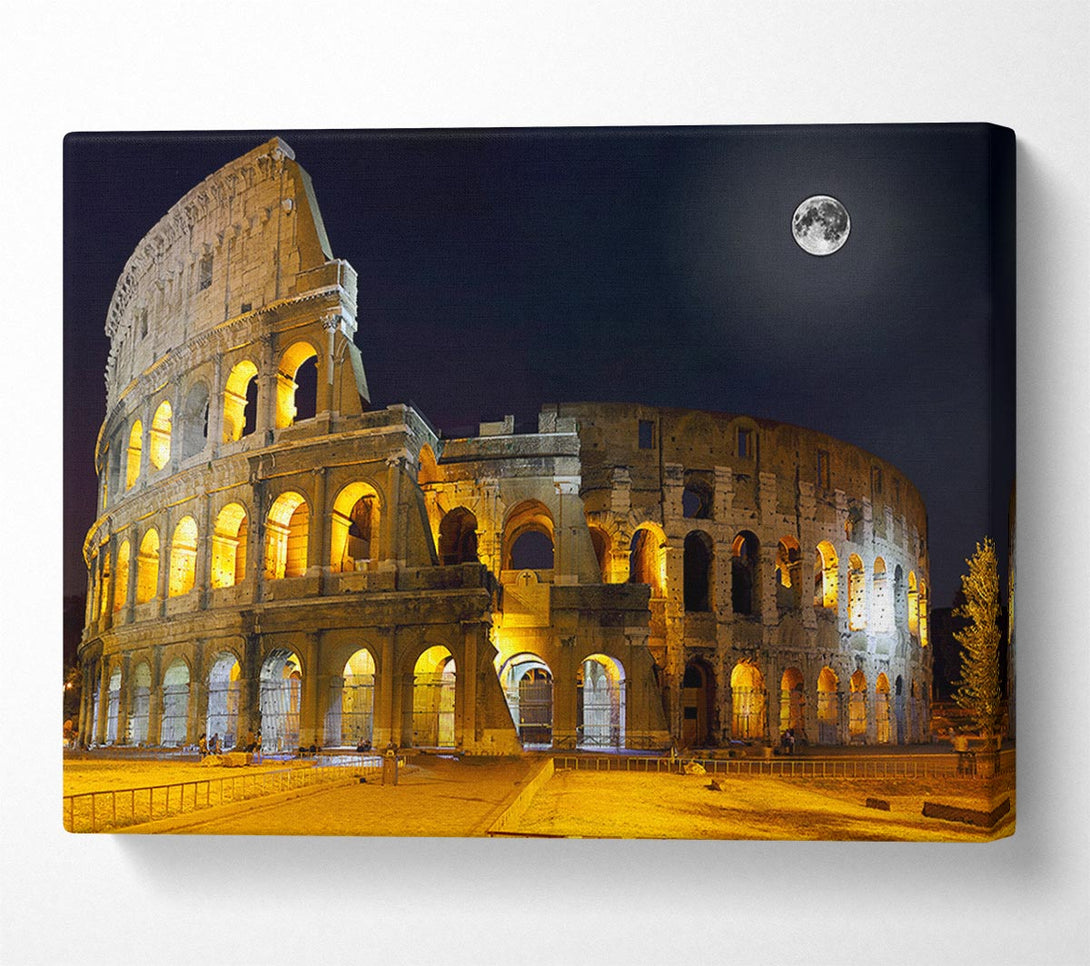  A Canvas Print of Colosseum Moonlit Night Canvas Print