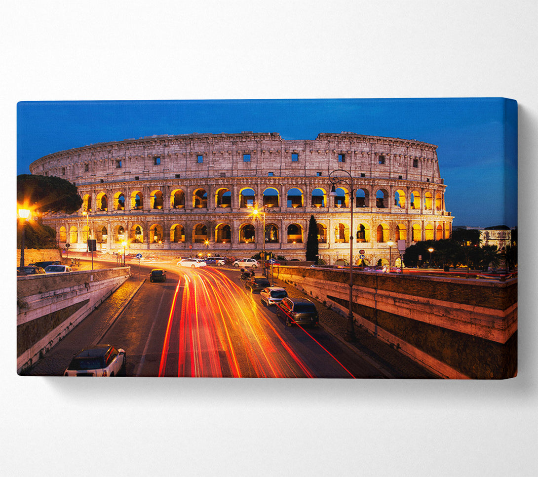  A Canvas Print of Colosseum Night Speed Canvas Art