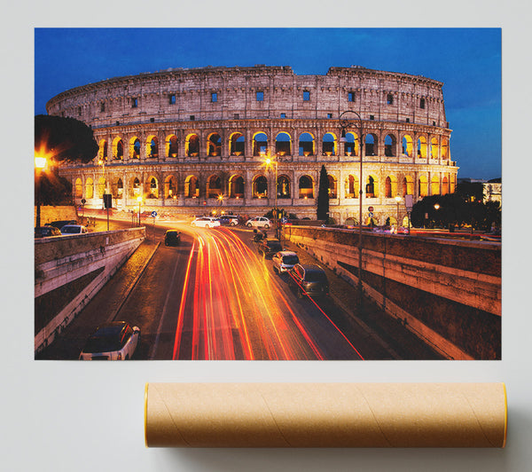 Colosseum Night Speed Print