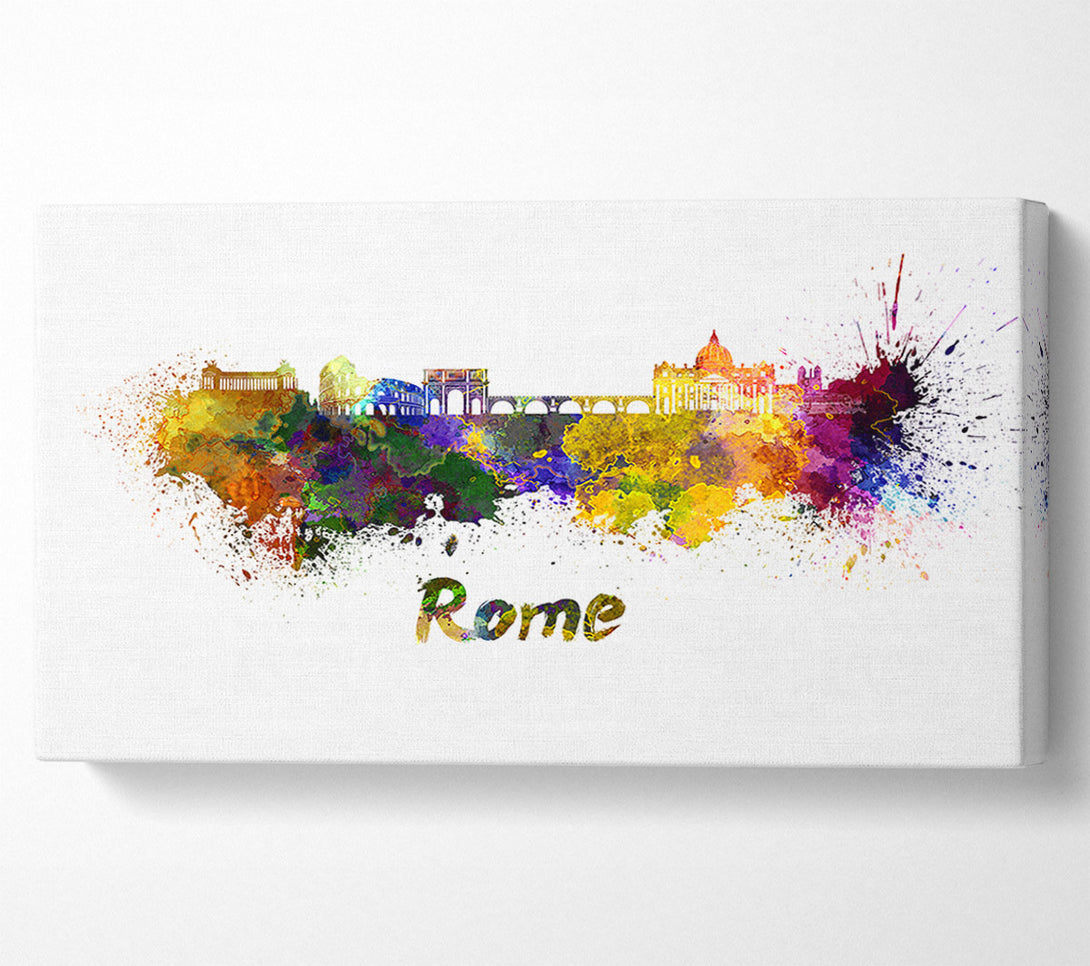  A Canvas Print of Ancient Rainbow City Canvas Wall Art