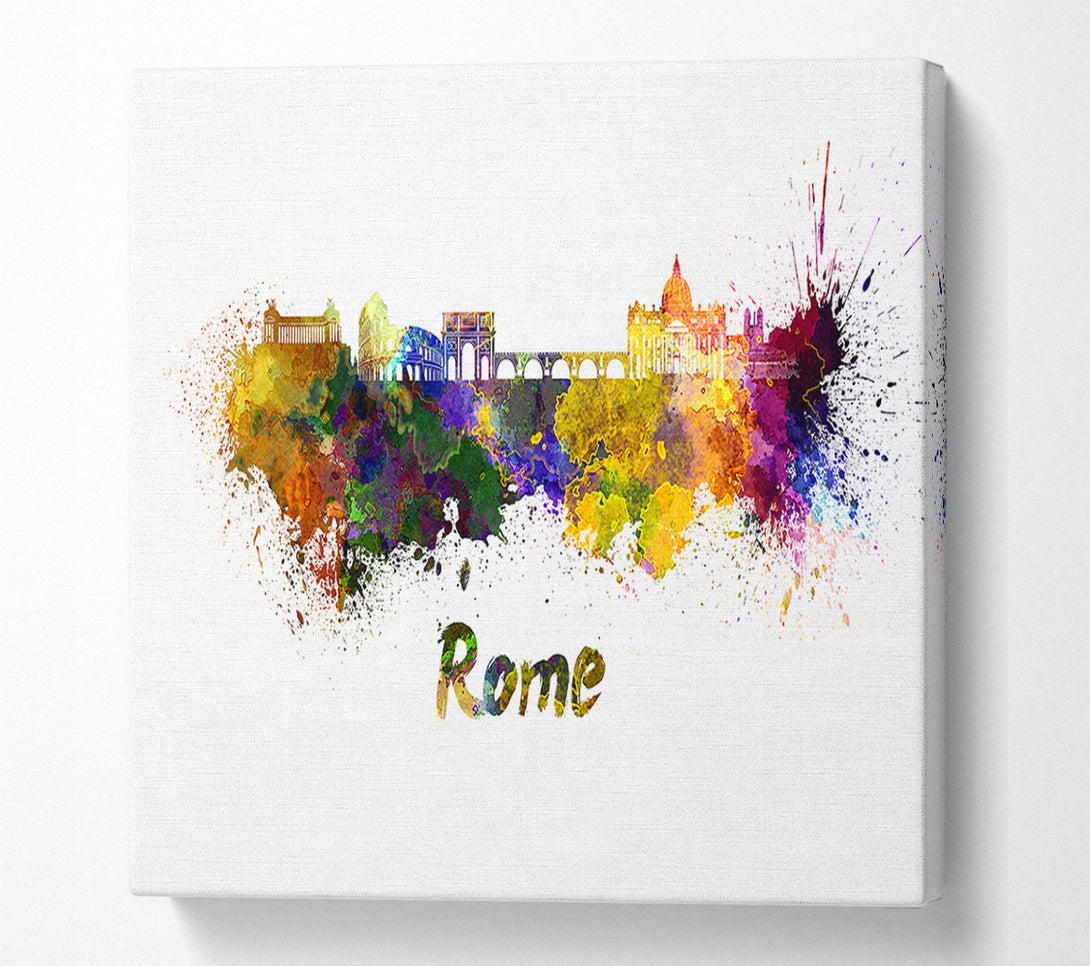  A Canvas Print of Ancient Rainbow City Canvas Wall Art