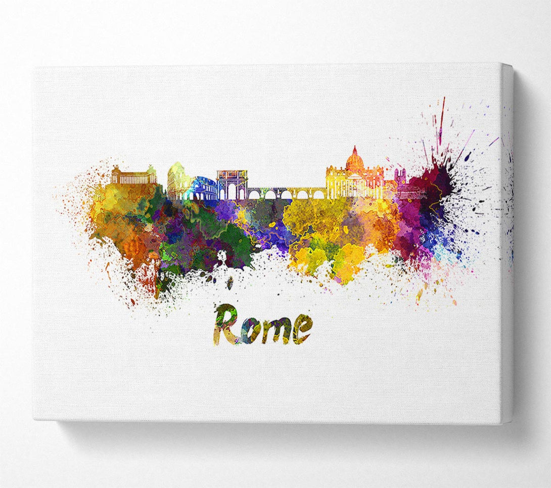  A Canvas Print of Ancient Rainbow City Canvas Wall Art