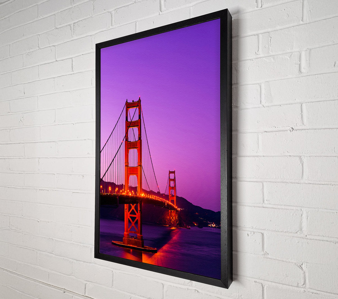  A Canvas Print of Golden Gate Bridge Pink Sky Glow Canvas Art