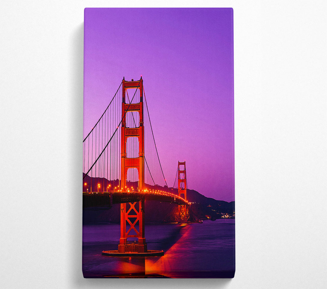  A Canvas Print of Golden Gate Bridge Pink Sky Glow Canvas Art
