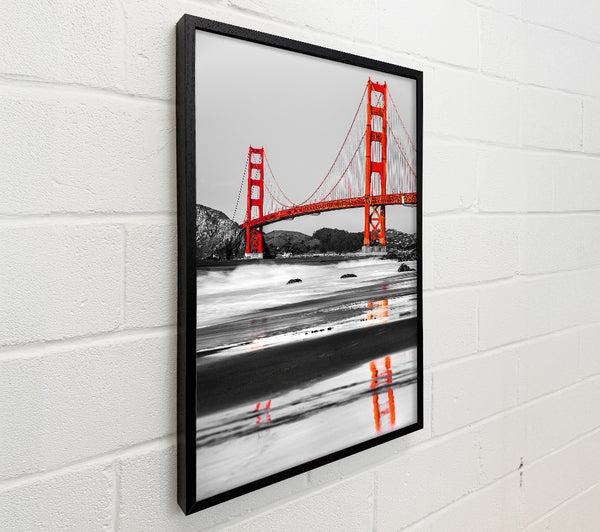 Golden Gate Bridge Red Reflections