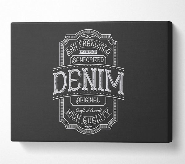  A Canvas Print of Denim Poster Canvas Wall Art