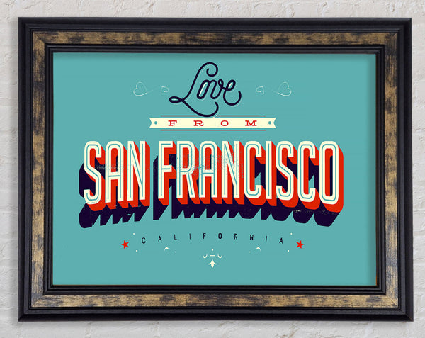 Love From California Framed Print
