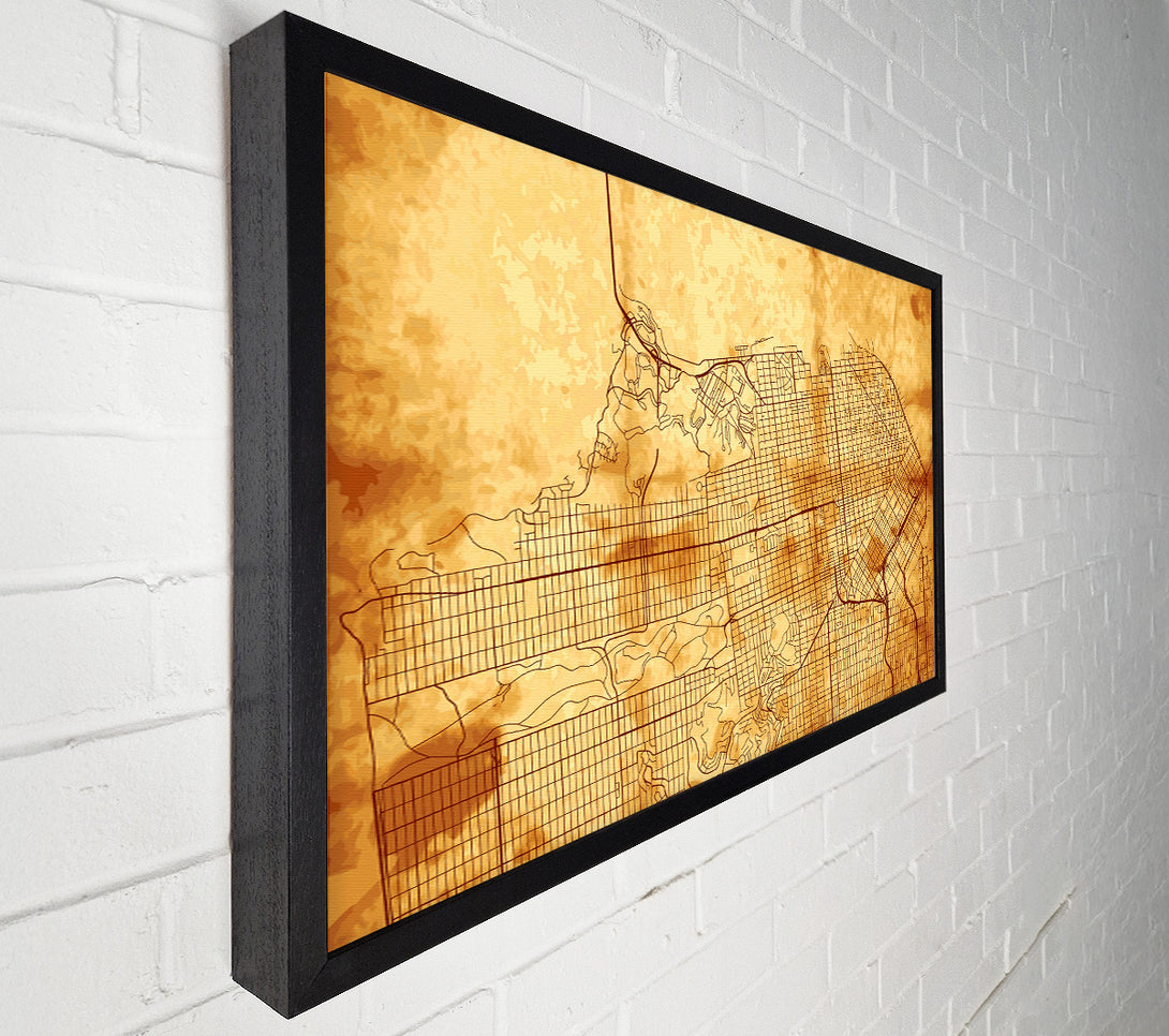  A Canvas Print of Map Of The City 3 Canvas Print