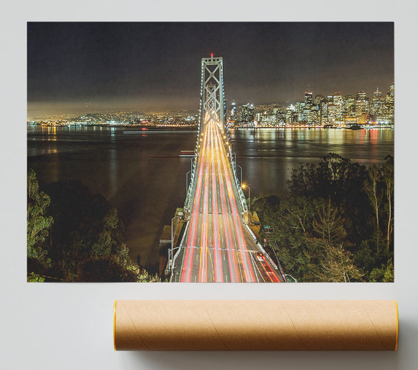 Golden Gate Bridge Speed Of Light Giclee Print