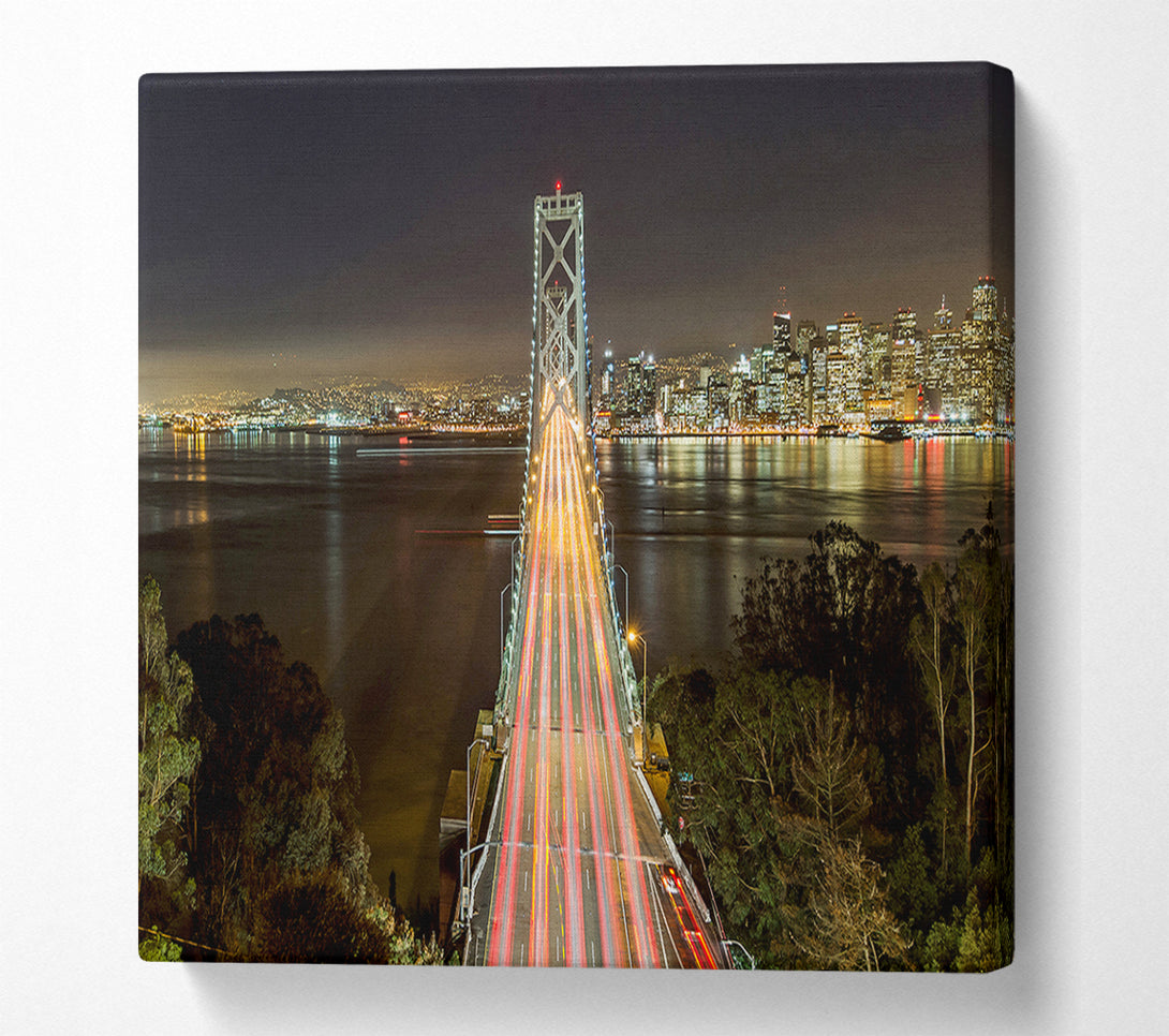  A Canvas Print of Golden Gate Bridge Speed Of Light Canvas Art