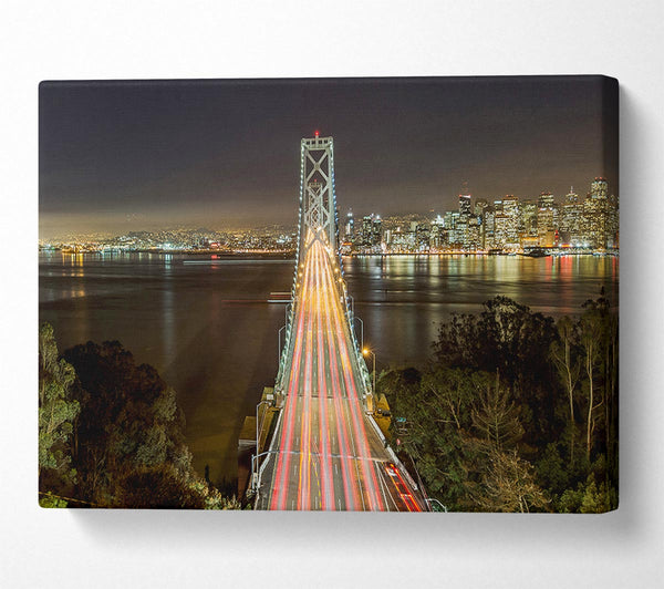  A Canvas Print of Golden Gate Bridge Speed Of Light Canvas Art