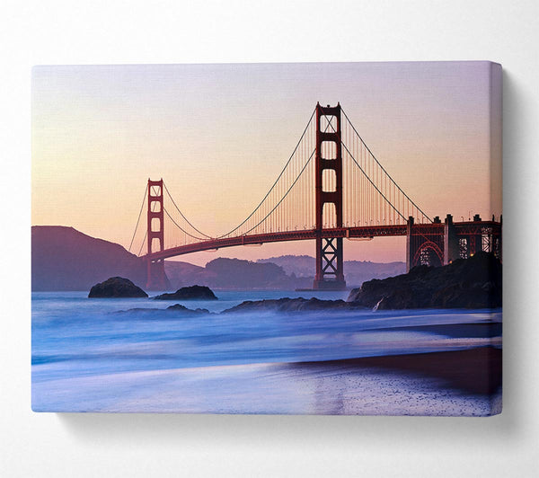  A Canvas Print of Golden Gate Bridge Over The Misty Waters Canvas Wall Art