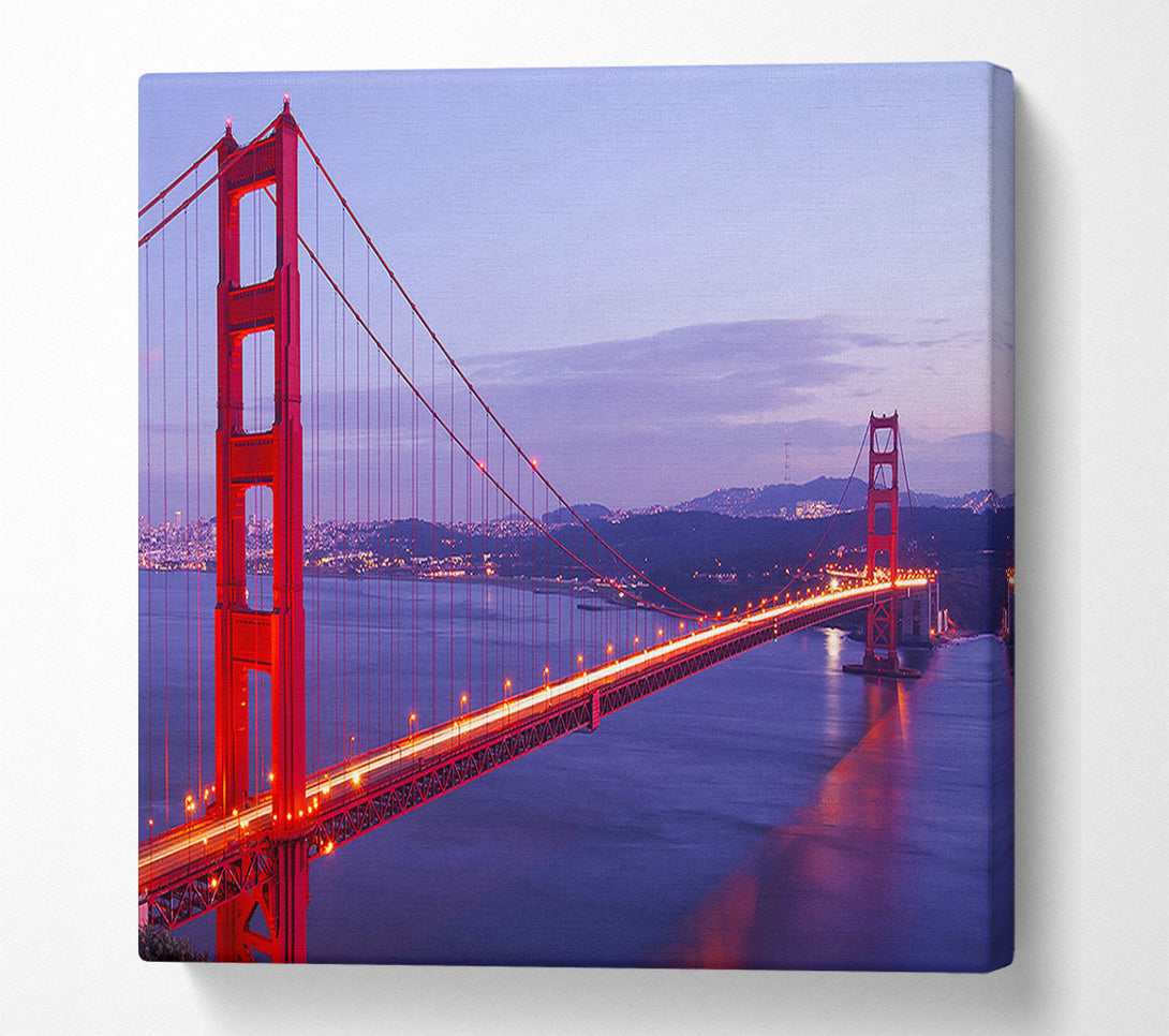  A Canvas Print of Golden Gate Bridge Twilight Canvas Art