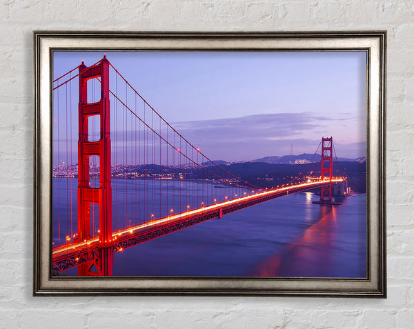 Golden Gate Bridge Twilight Framed Print