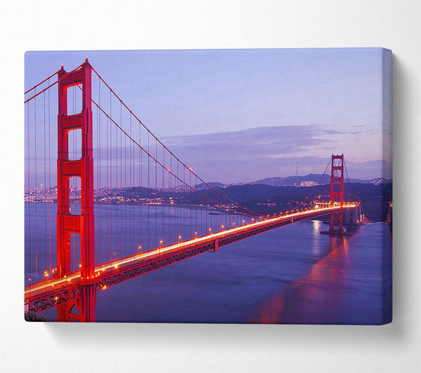  A Canvas Print of Golden Gate Bridge Twilight Canvas Art