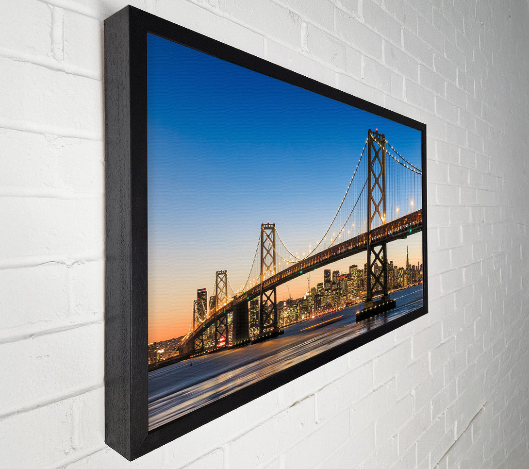  A Canvas Print of Golden Gate Bridge Lights Of The City Canvas Print