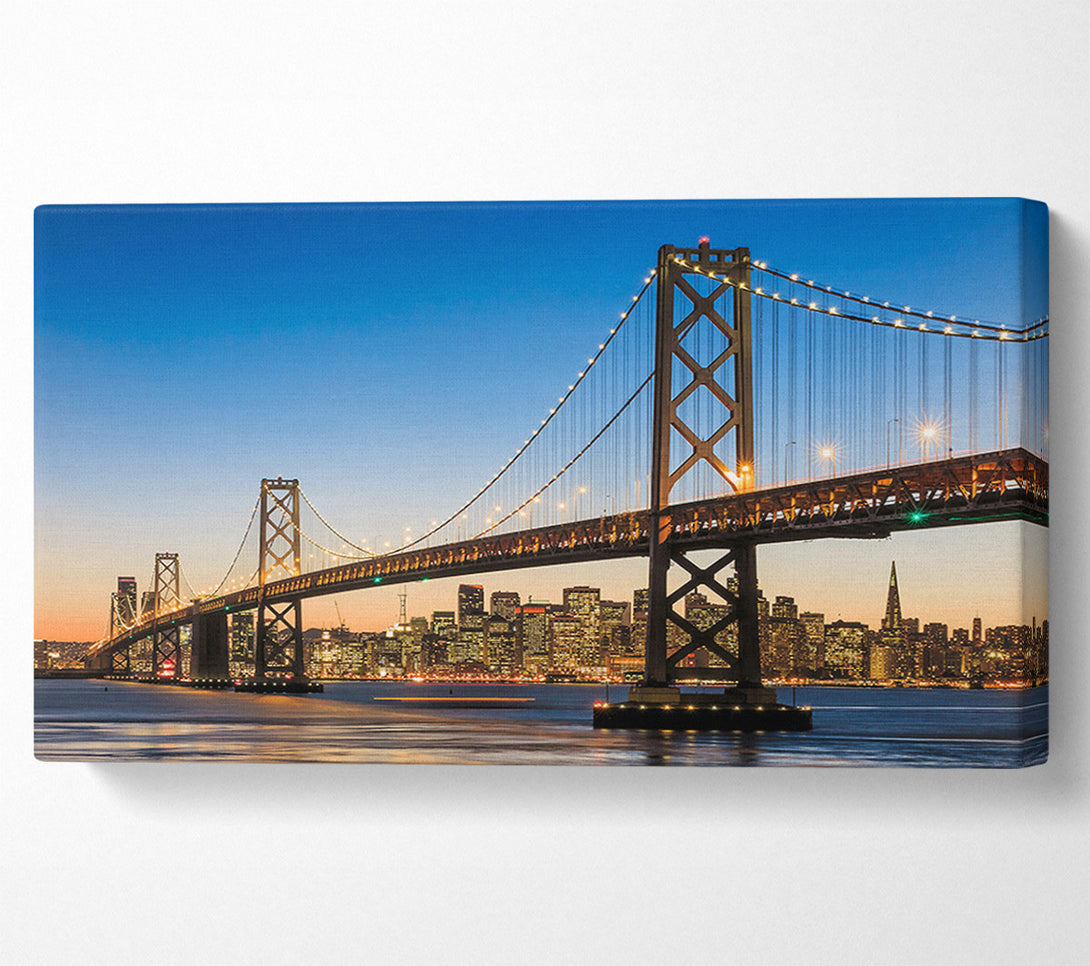 A Canvas Print of Golden Gate Bridge Lights Of The City Canvas Print