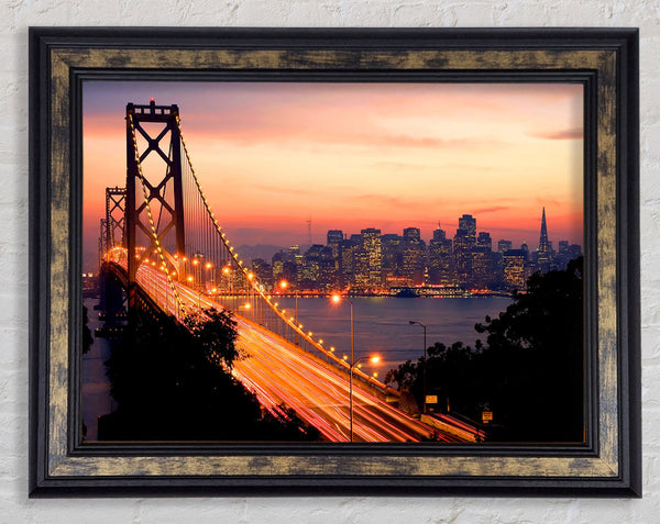 Golden Gate Bridge To The City Framed Print