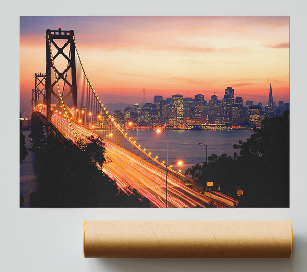 Golden Gate Bridge To The City Print