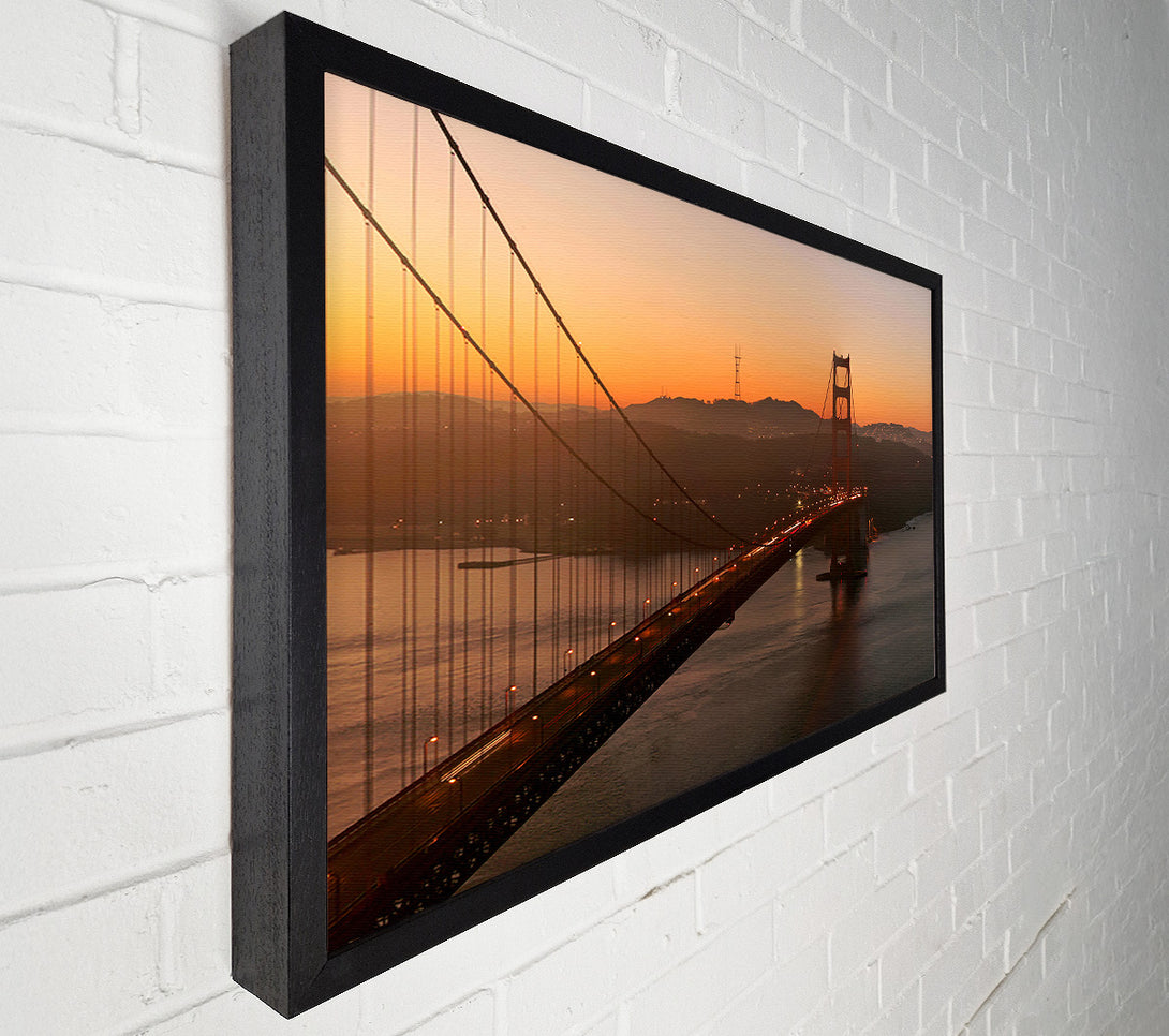  A Canvas Print of Golden Gate Bridge Sunset Glow Canvas Print