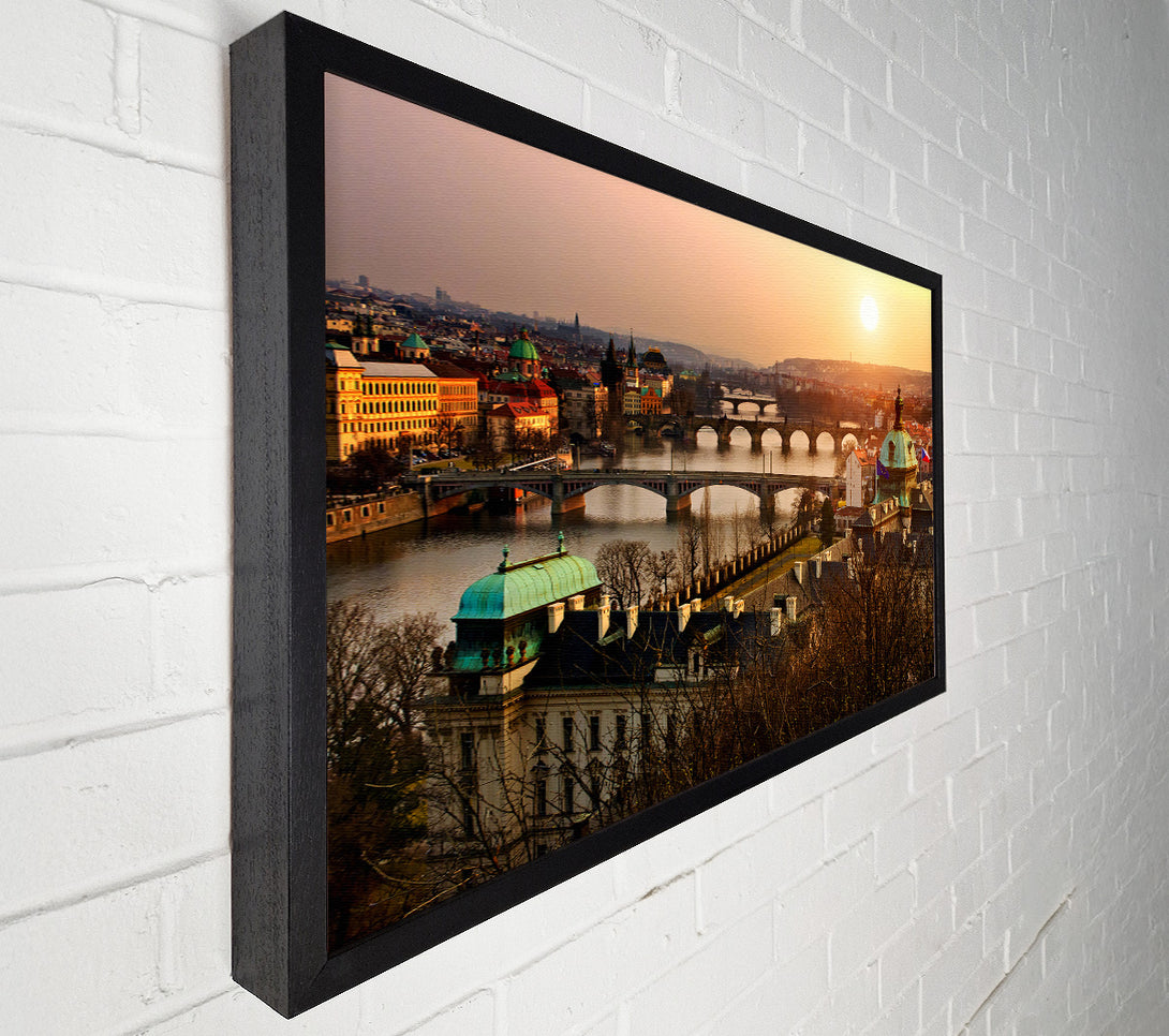  A Canvas Print of Stunning Sunrise Bridges Canvas Wall Art