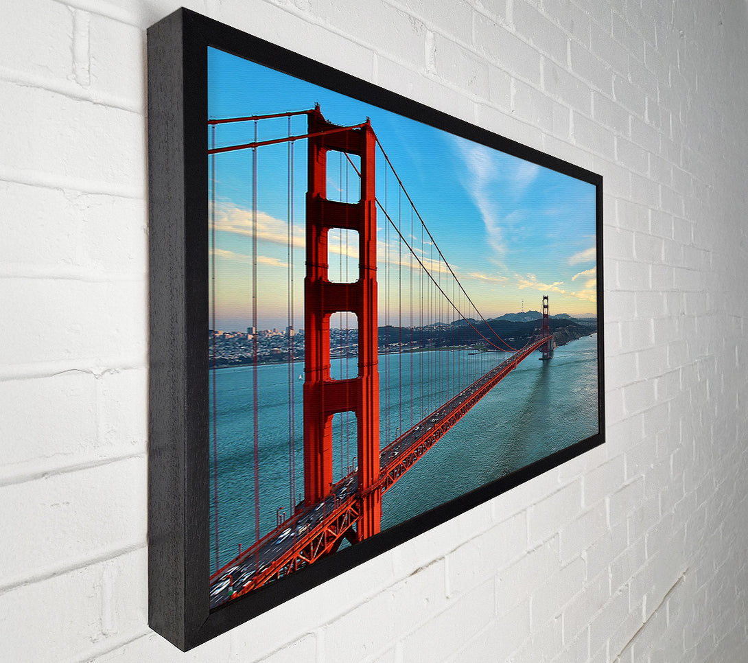  A Canvas Print of Golden Gate Bridge Blue Waters Canvas Wall Art