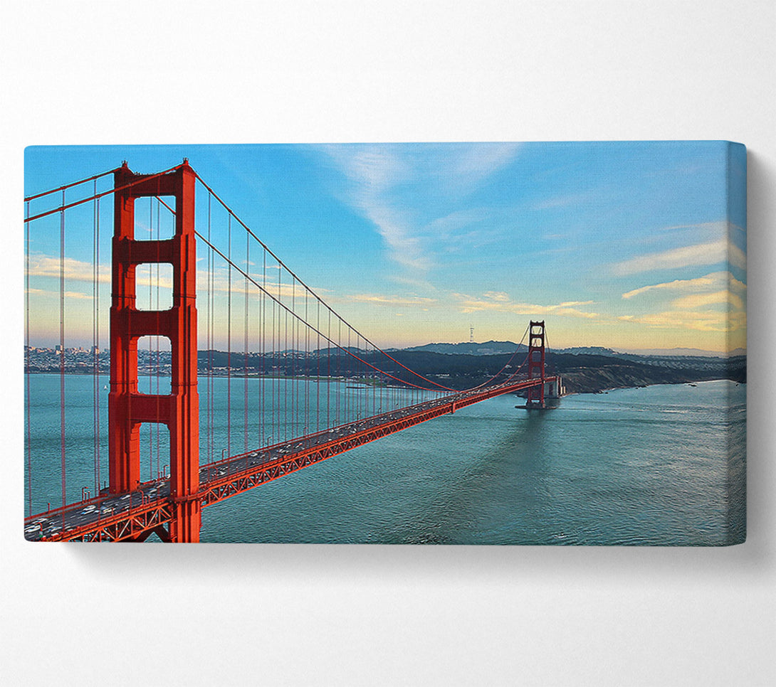  A Canvas Print of Golden Gate Bridge Blue Waters Canvas Wall Art