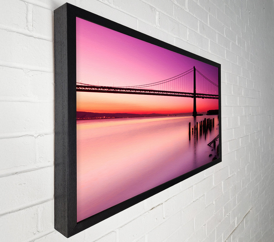  A Canvas Print of Golden Gate Bridge Pink Serene Canvas Art