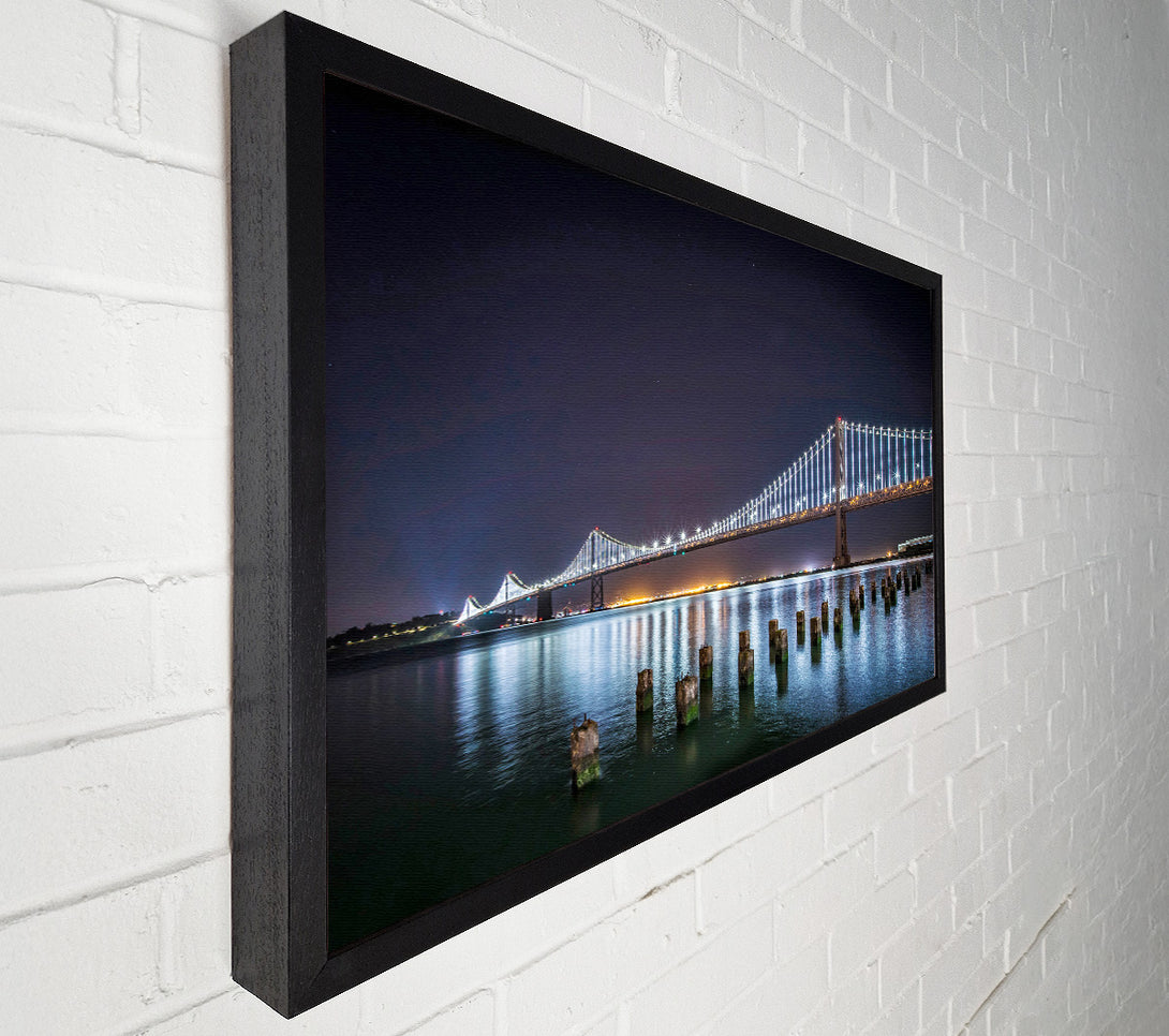  A Canvas Print of Golden Gate Bridge Light Reflections Canvas Print