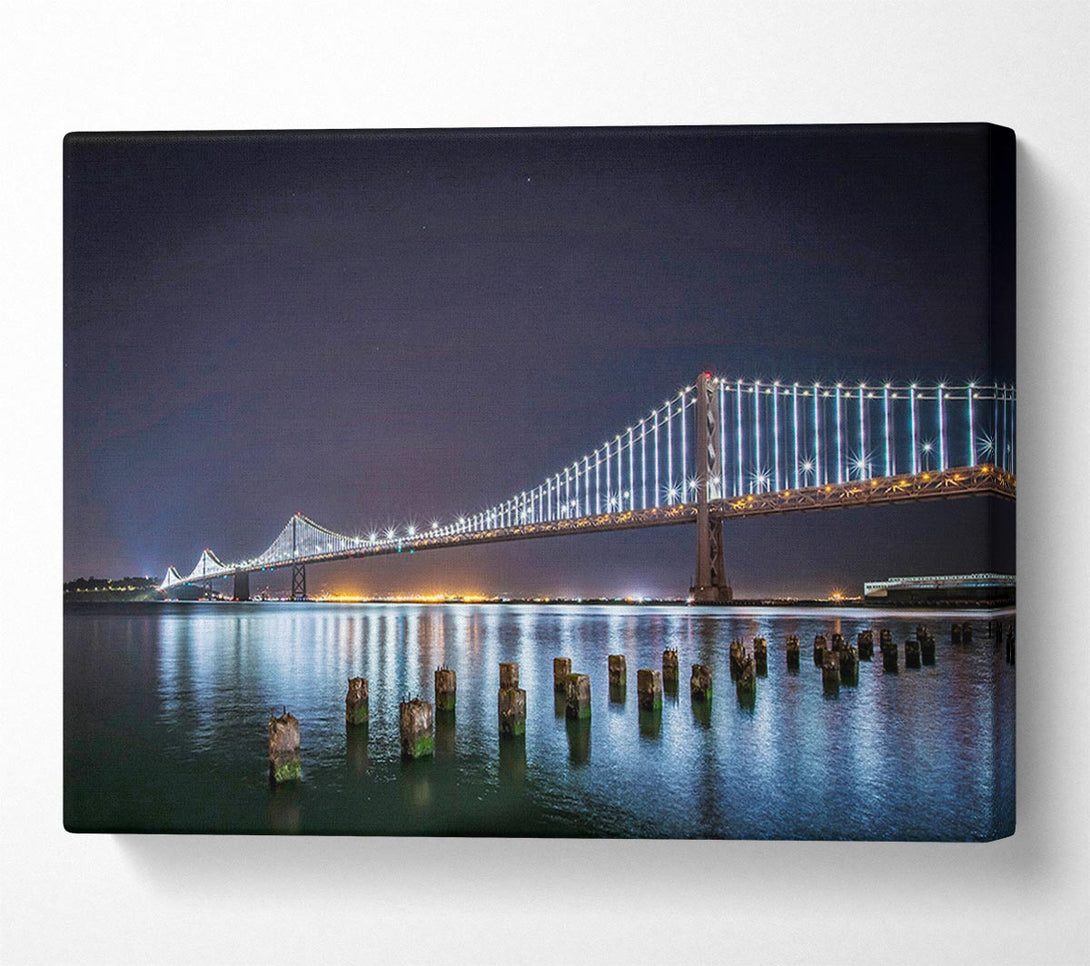  A Canvas Print of Golden Gate Bridge Light Reflections Canvas Print