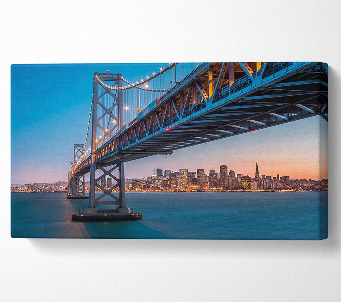  A Canvas Print of Golden Gate Bridge The City At Twilight Canvas Art