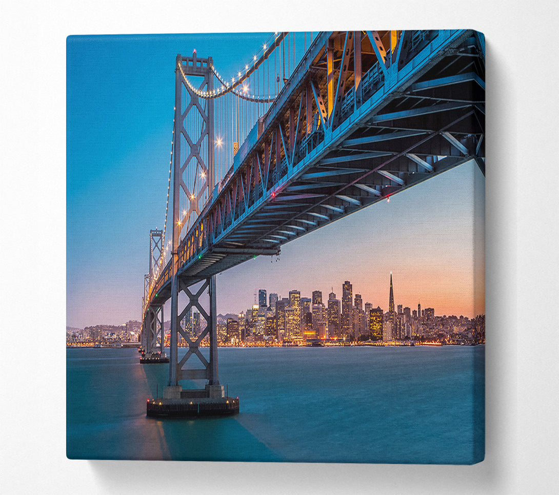  A Canvas Print of Golden Gate Bridge The City At Twilight Canvas Art