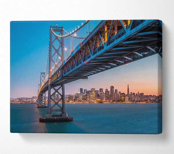  A Canvas Print of Golden Gate Bridge The City At Twilight Canvas Art