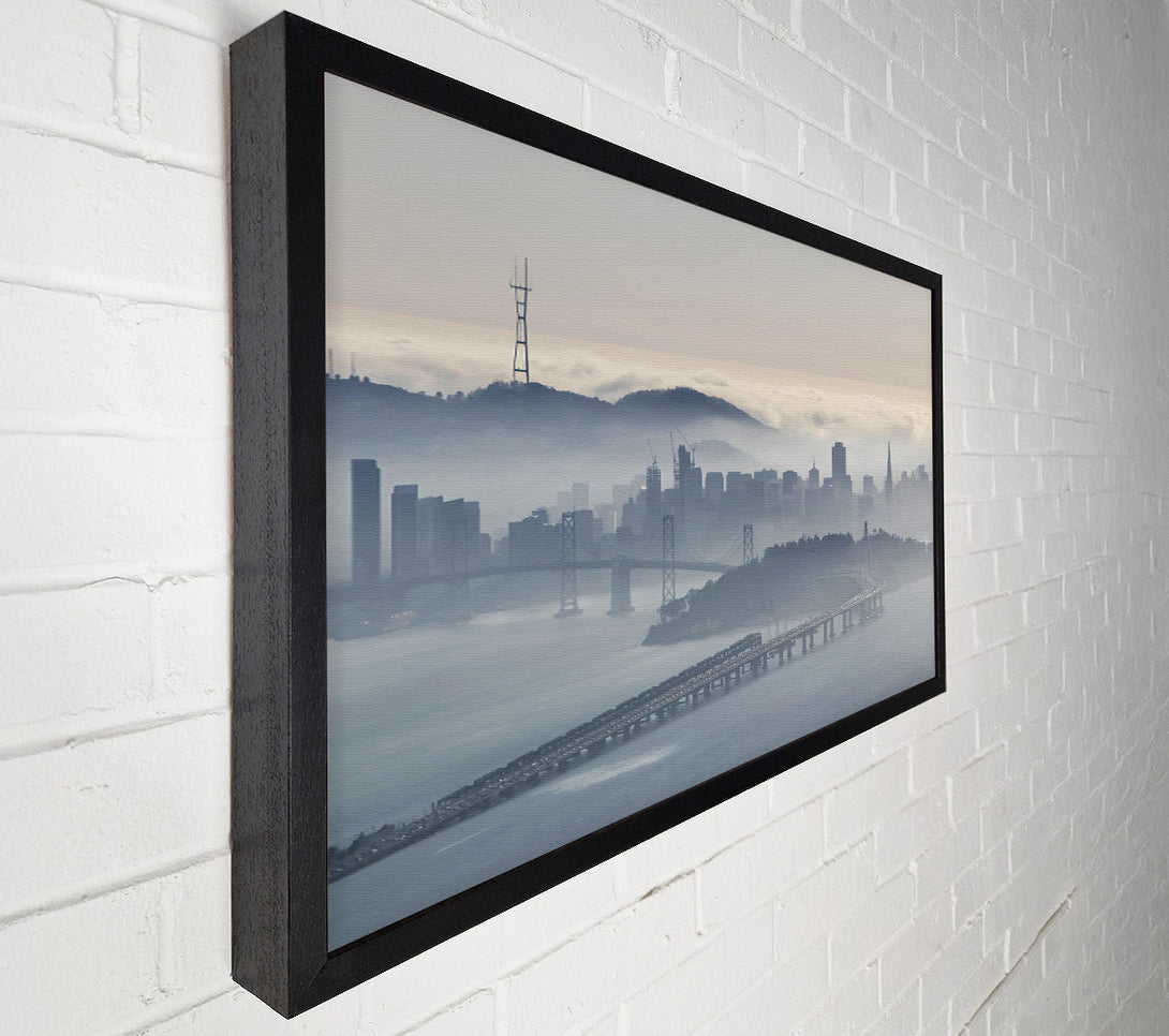  A Canvas Print of Mist Over The City Canvas Wall Art