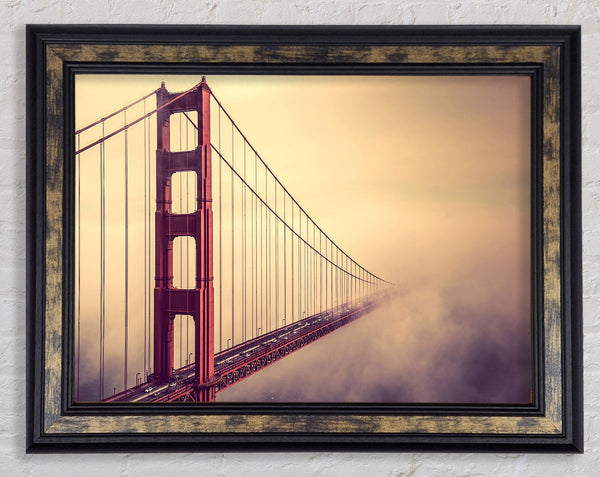 Golden Gate Bridge Mist Framed Print