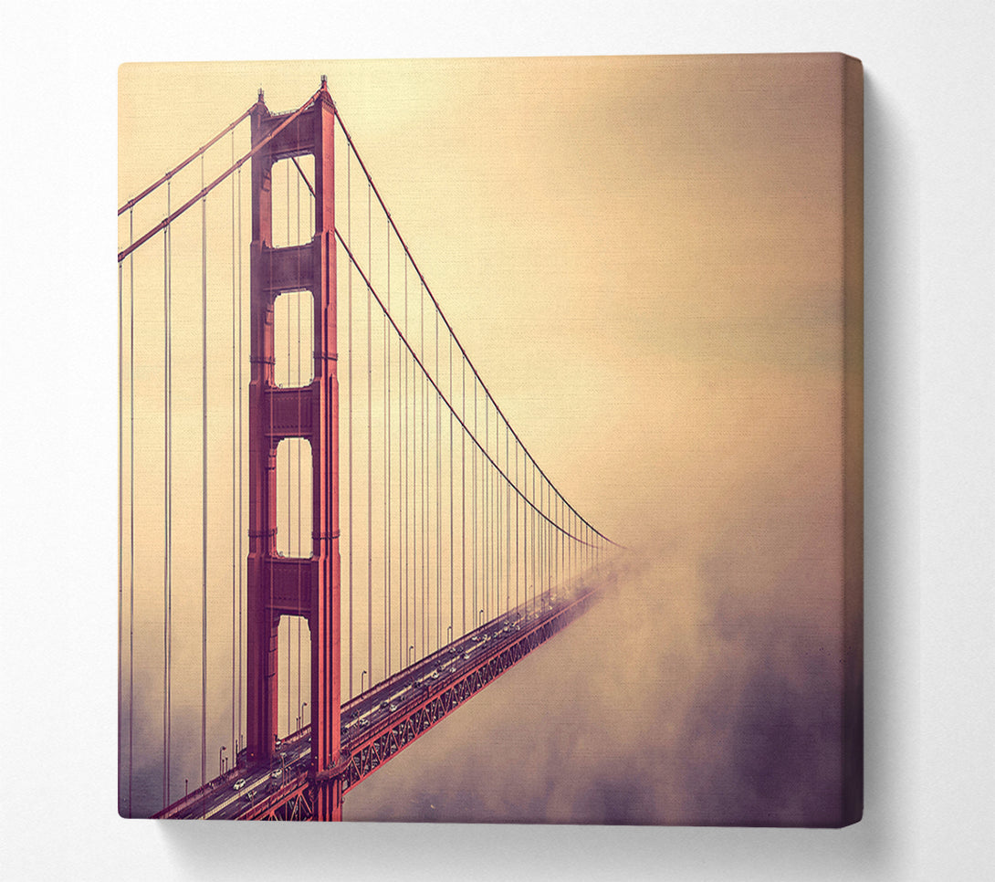  A Canvas Print of Golden Gate Bridge Mist Canvas Wall Art
