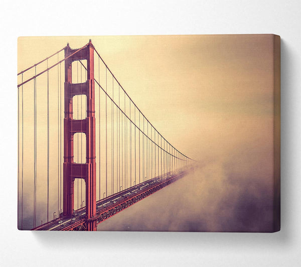 A Canvas Print of Golden Gate Bridge Mist Canvas Wall Art