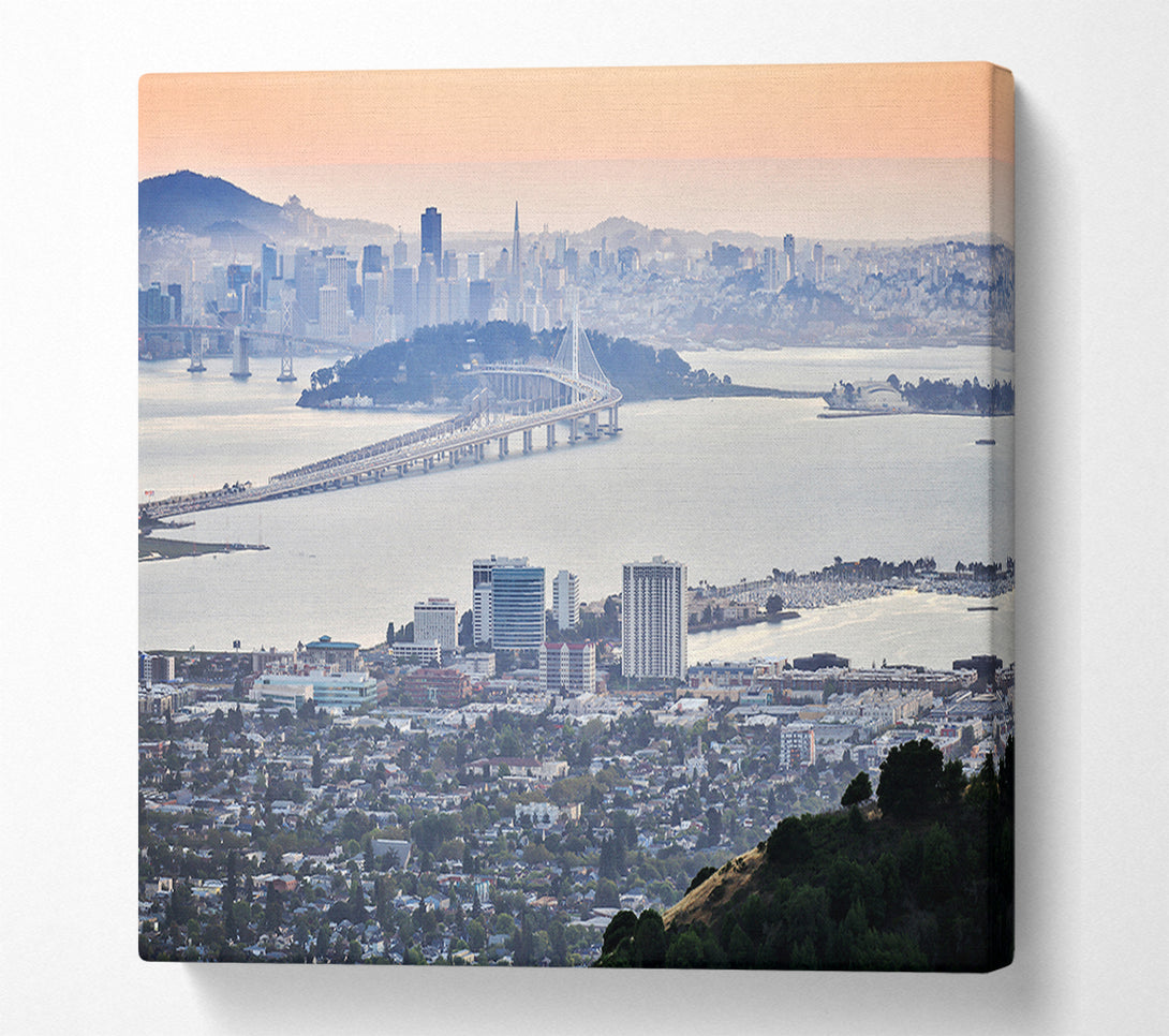  A Canvas Print of Ariel View Of The City Canvas Wall Art