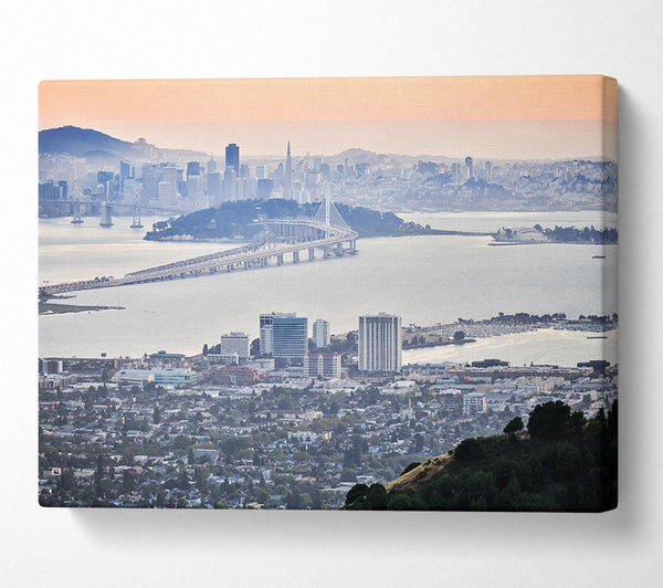  A Canvas Print of Ariel View Of The City Canvas Wall Art
