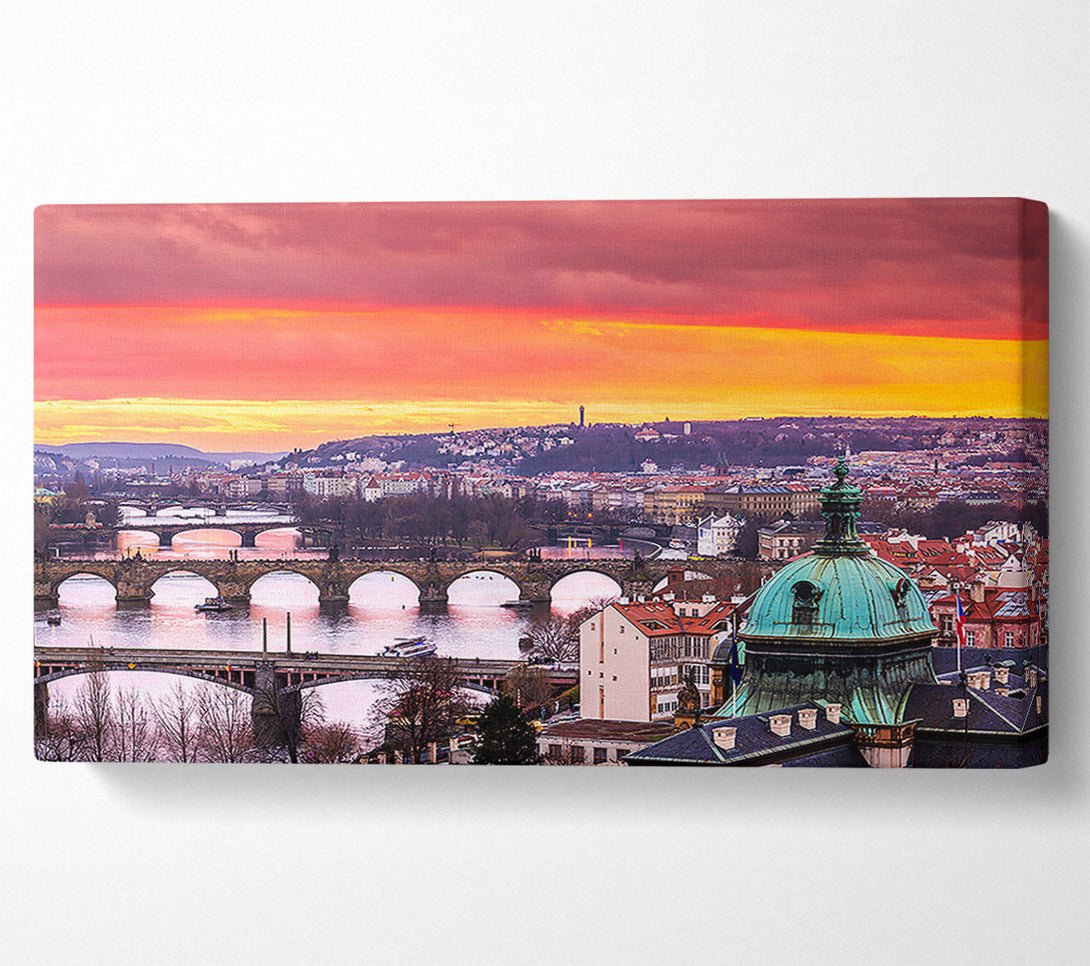  A Canvas Print of Bridges Over The City Canvas Print