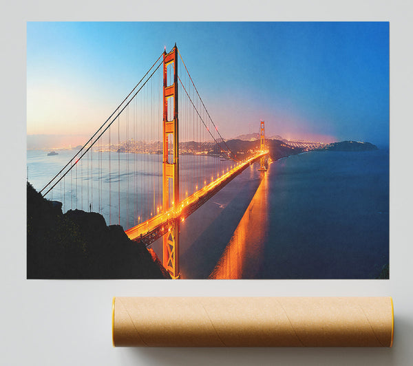 Reflections Of The Golden Gate Bridge Print