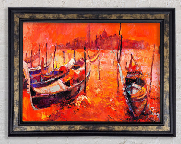 Gondola Line Up 2 Framed Print